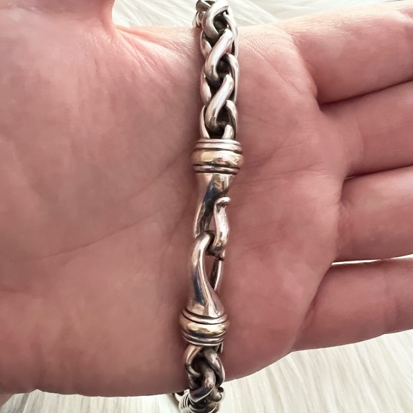 David Yurman wheat chain necklace w/ 14k yellow gold - Picture 8 of 10